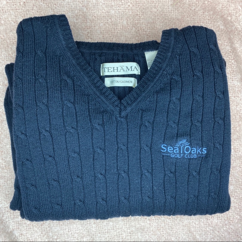 Tehama Sea Oaks Golf Club Sweater Sz L